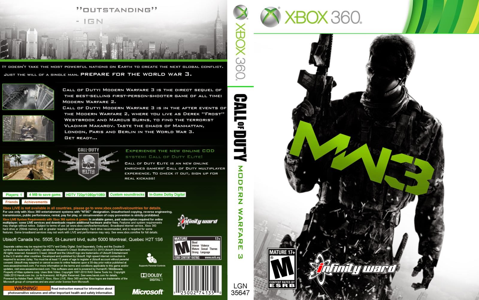 call of duty modern warfare 3 xbox 360 review