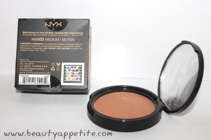 nyx matte bronzer light review