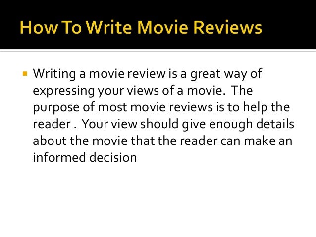 how to write a movie review