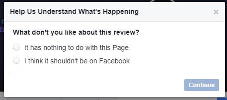 remove negative reviews from facebook